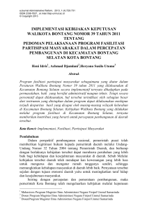 implementasi kebijakan keputusan walikota bontang nomor 39