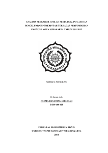 analisis pengaruh jumlah penduduk, inflasi dan pengeluaran