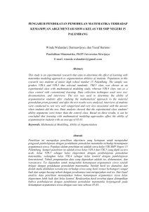 PENGARUH PENDEKATAN PEMODELAN MATEMATIKA