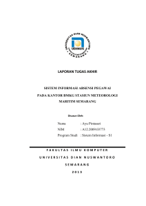 laporan tugas akhir - Universitas Dian Nuswantoro