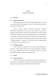 6 BAB 2 TINJAUAN PUSTAKA 2.1. Kehamilan 2.1.1. Pengertian