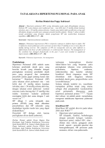 tatalaksana hipertensi pulmonal pada anak