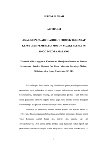 jurnal ilmiah abstraksi analisis pengaruh atribut produk terhadap