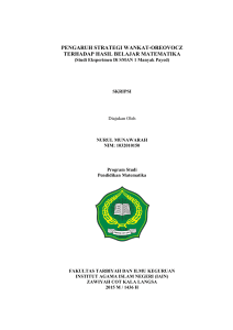 pengaruh strategi wankat-oreovocz terhadap hasil belajar matematika