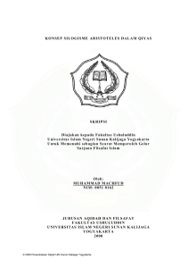 KONSEP SILOGISME ARISTOTELES DALAM QIYAS SKRIPSI