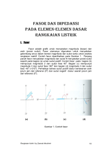 FASOR DAN ELEMEN-ELEMEN DASAR RANGKAIAN LISTRIK