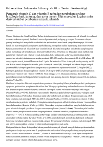 Pengaruh vitamin C dan vitamin E terhadap perubahan struktur