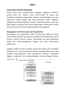 PENJELASAN TENTANG ANGGARAN Semua bisnis