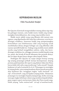 kepribadian muslim - Nurcholish Madjid