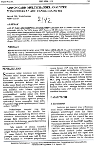 add on card multichannel analyzer menggunakan - ANSN