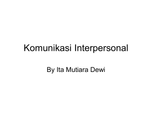 Komunikasi Interpersonal