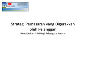 Strategi Pemasaran yang Digerakkan oleh Pelanggan