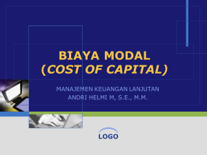 biaya modal (cost of capital)