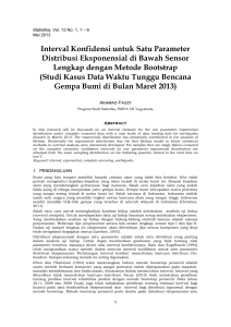 Interval Konfidensi untuk Satu Parameter Distribusi