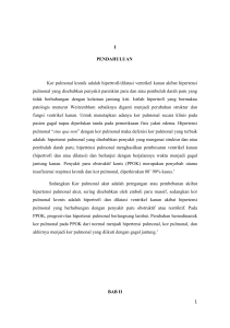 I PENDAHULUAN Kor pulmonal kronik adalah hipertrofi/dilatasi