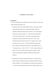 V. KESIMPULAN DAN SARAN A. Kesimpulan Dari hasil