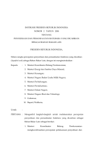 instruksi presiden republik indonesia nomor 2 tahun 2006 tentang