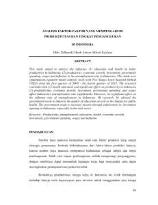 ANALISIS FAKTOR-FAKTOR YANG MEMPENGARUHI