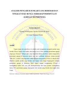 analisis pengaruh jumlah uang beredar dan tingkat suku bunga