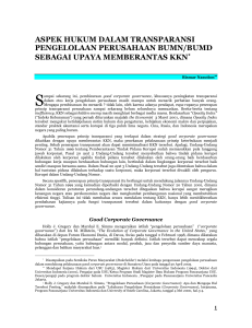 aspek hukum dalam transparansi pengelolaan perusahaan bumn