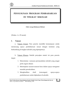 penyusunan program pembaharuan di tingkat