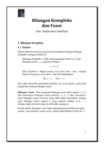 Bilangan Kompleks dan Fasor