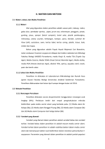 ii. materi dan metode - Fakultas Biologi