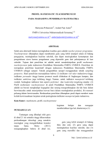 PROFIL MATHEMATIC TEACHERPRENEUR PADA MAHASISWA