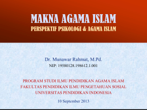 makna agama islam - Direktori File UPI