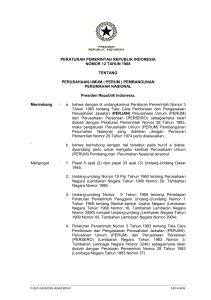 Peraturan Pemerintah Republik Indonesia Nomor 12 Tahun 1988