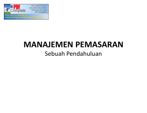 manajemen pemasaran