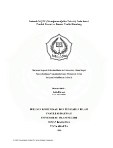 Dakwah MQTV (Manajemen Qolbu Televisi) Pada Santri Pondok