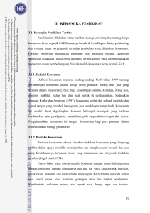 Analisis Sikap, Persepsi Konsumen Dan Rentang