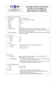silabus mata kuliah bank dan lembaga keuangan lainnya
