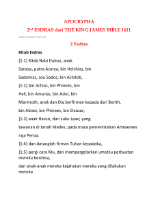 APOCRYPHA 2nd ESDRAS dari THE KING JAMES BIBLE 1611 2