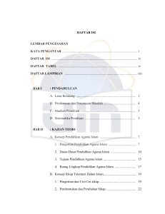 daftar isi lembar pengesahan kata pengantar