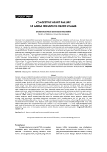 congestive heart failure et causa rheumatic heart