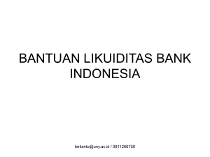 bantuan likuiditas bank indonesia