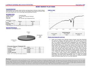 LAPORAN KINERJA BULANAN INVESTRA September 2010