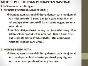 METODE PERHITUNGAN PENDAPATAN NASIONAL