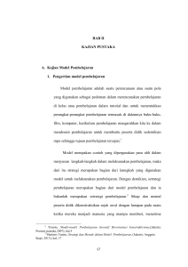 BAB II KAJIAN PUSTAKA A. Kajian Model Pembelajaran 1