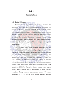 Implementasi Sistem Manajemen Bandwidth Di Cv Tri Pola Jaya