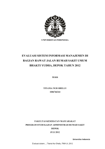 evaluasi sistem informasi manajemen di bagian rawat jalan rumah