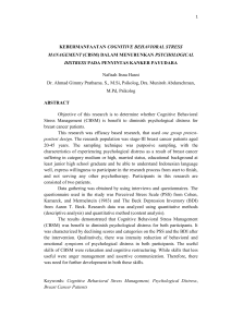 kebermanfaatan cognitive behavioral stress