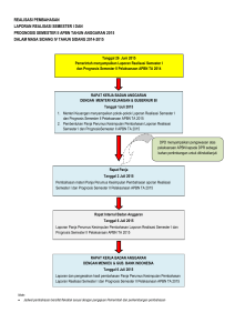 realisasi pembahasan laporan realisasi semester i dan prognosis