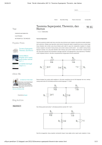 Teorema Superposisi, Thevenin, dan Norton