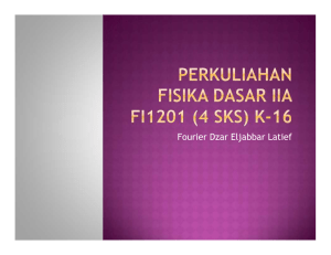 Perkuliahan Fisika Dasar IIA FI1201 (4 SKS) K-16