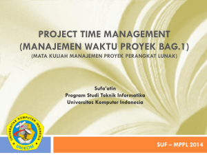 project time management (manajemen waktu proyek bag.1)