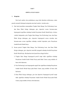 1. Simpulan Dari hasil analisis dan pembahasan yang telah