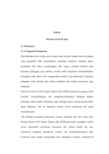 BAB II TINJAUAN PUSTAKA 2.1 Pemasaran 2.1.1 Pengertian